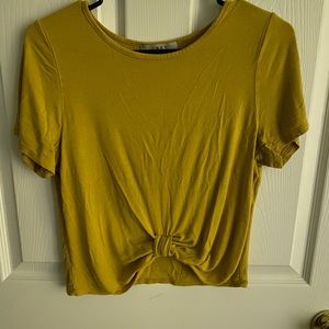 Mustard Yellow Crop-top